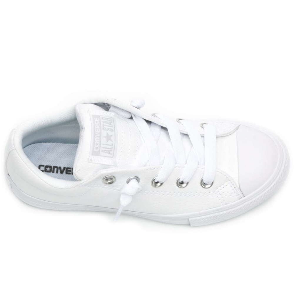 CONVERSE all white leather shoe